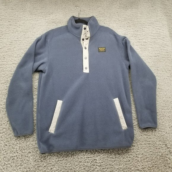 Burton Other - Burton Blue Snap Polyester Fleece Pullover Men's M